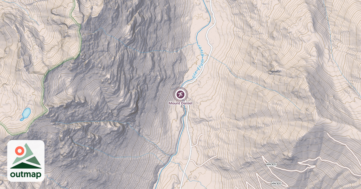 Map of Mount Daniel