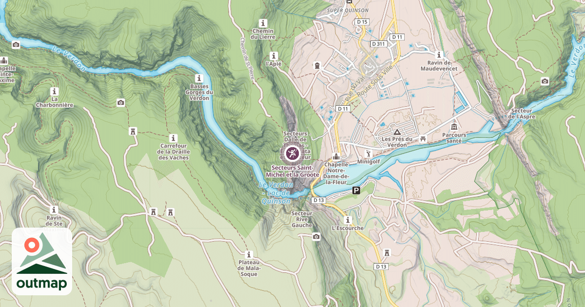 Map of Secteurs Saint-Michel et la Groote