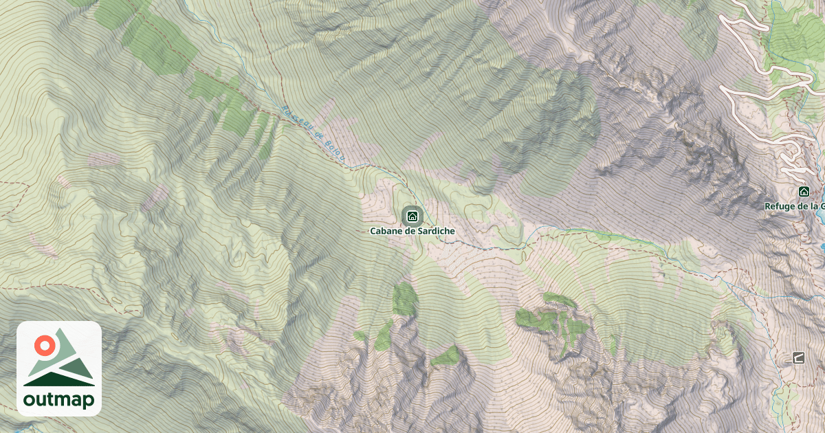 Map of Cabane de Sardiche