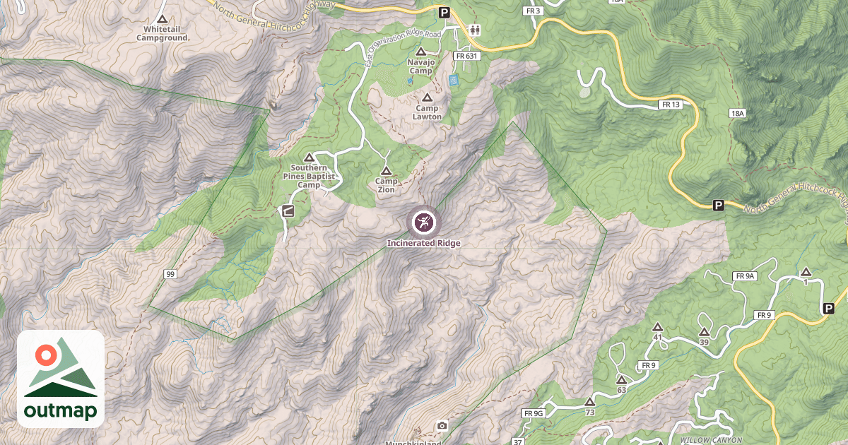 Map of Incinerated Ridge