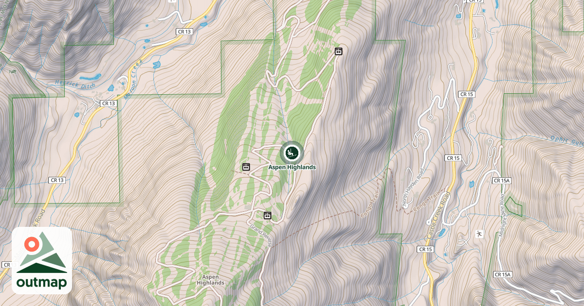 Map of Aspen Highlands