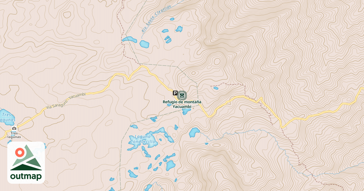 Map of Refugio de montaña Yacuambi