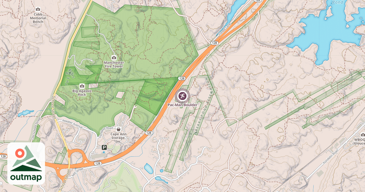 Map of Pac-Man Boulder