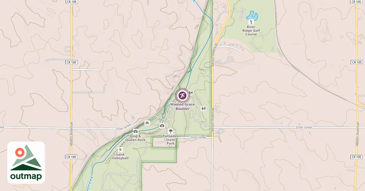 Map of Wasted Grace Boulder