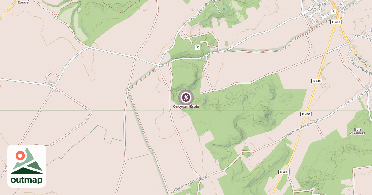 Map of Oncy-sur-École