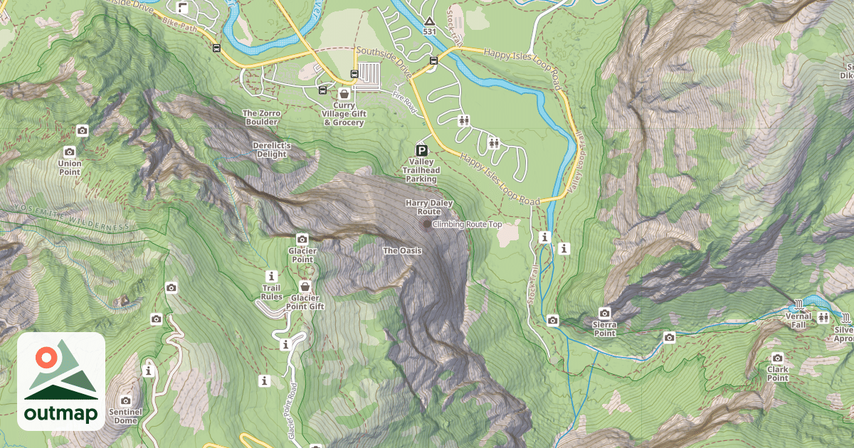 Map of Climbing Route Top