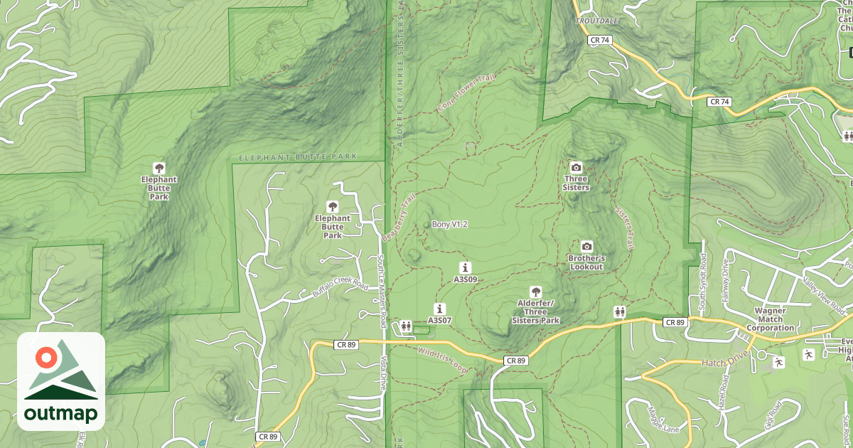 Map of Bony
