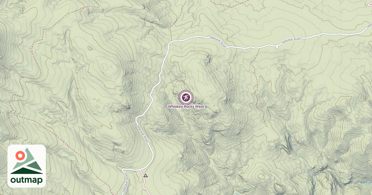 Map of Whiskey Rocks West