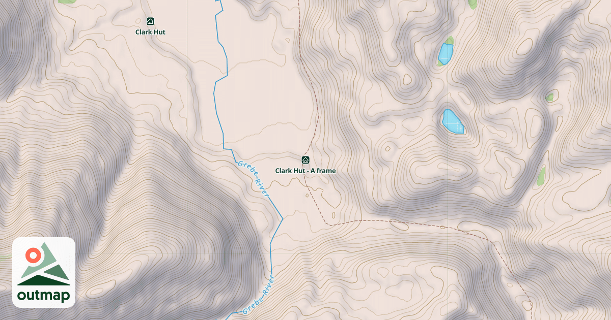 Map of Clark Hut - A frame