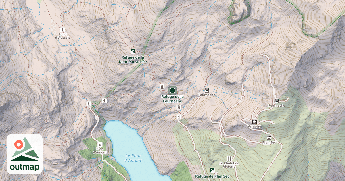 Map of Refuge de la Fournache