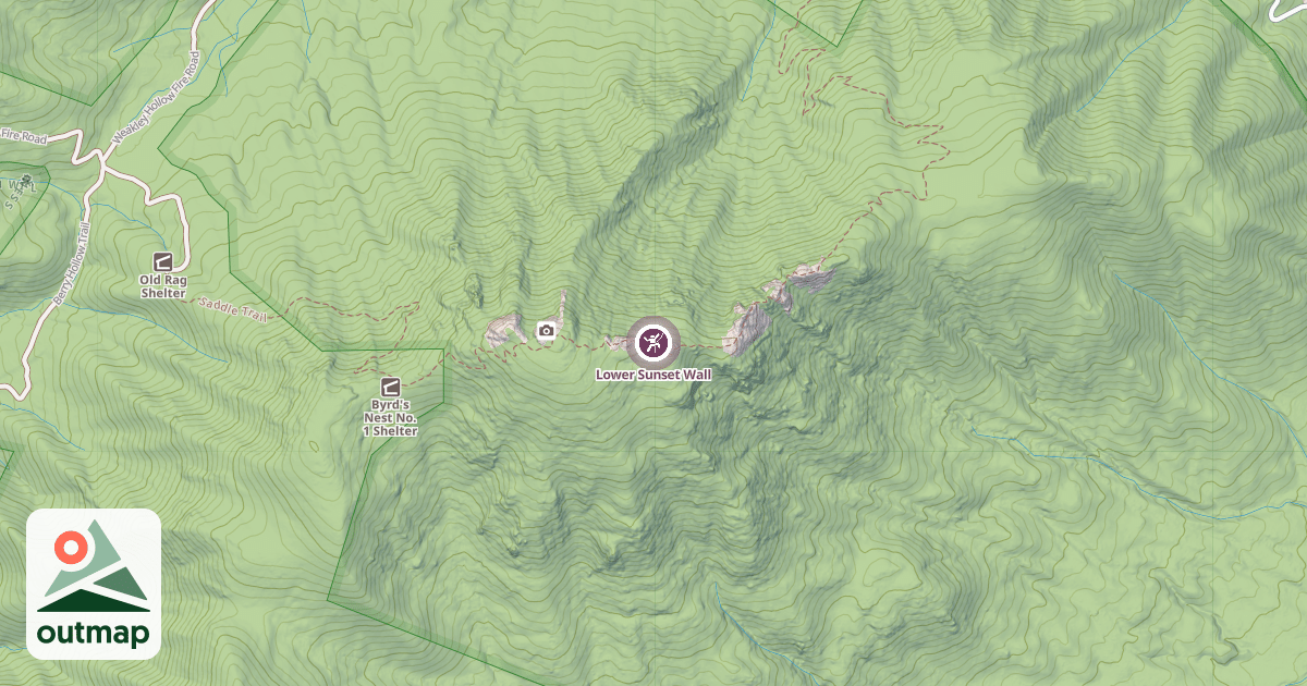 Map of Lower Sunset Wall