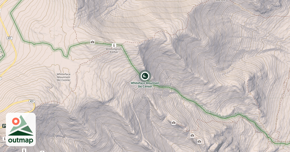 Map of Whiteface Mountain Ski Center