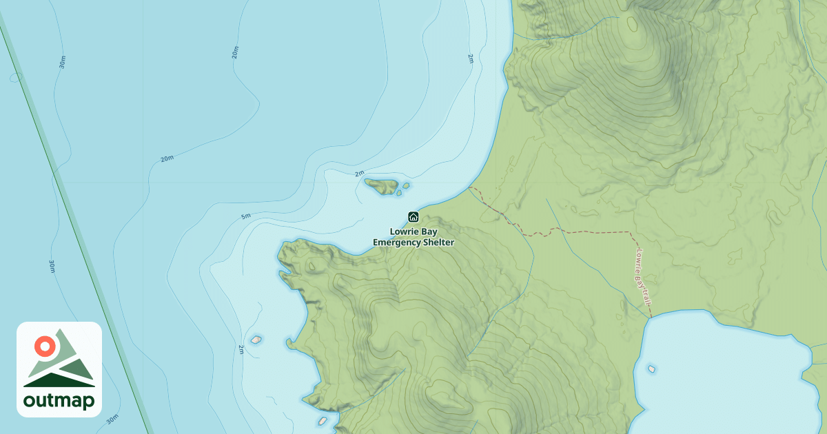 Map of Lowrie Bay Emergency Shelter