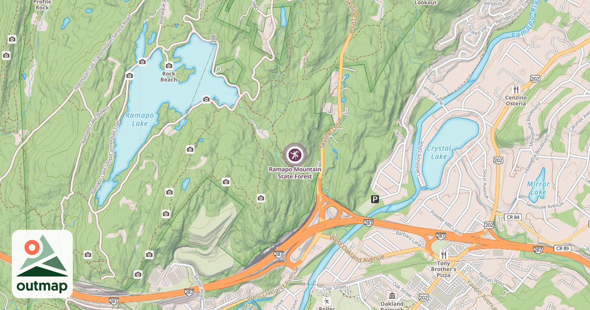 Map of Ramapo Mountain State Forest