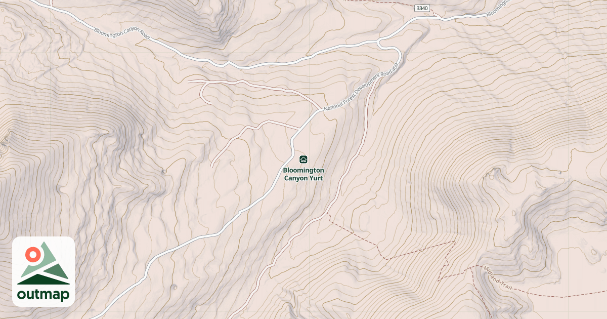 Map of Bloomington Canyon Yurt