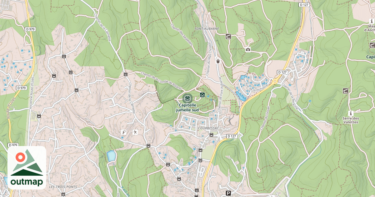 Map of Capitelle jumelle sud