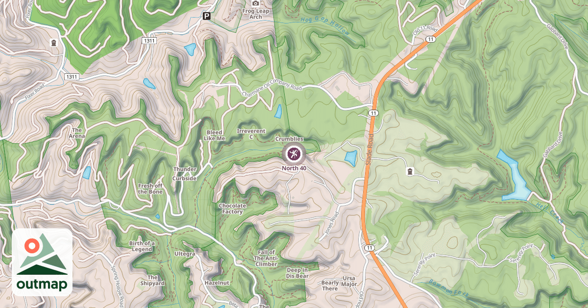 Map of North 40