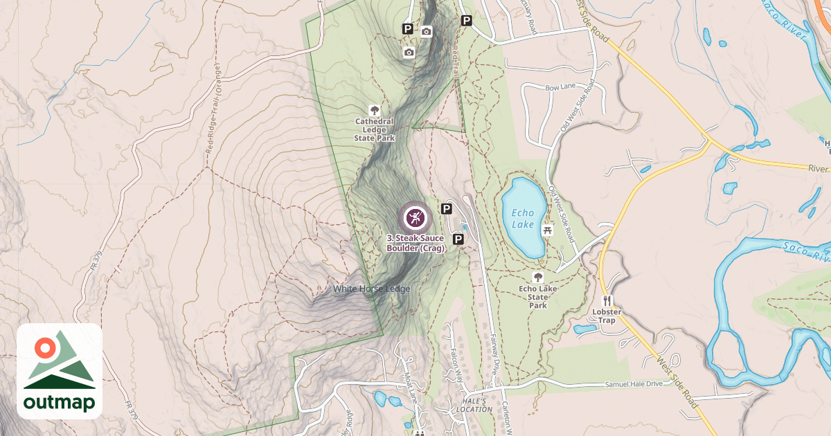 Map of 3. Steak Sauce Boulder (Crag)