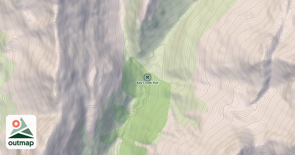 Map of Kay Creek Hut