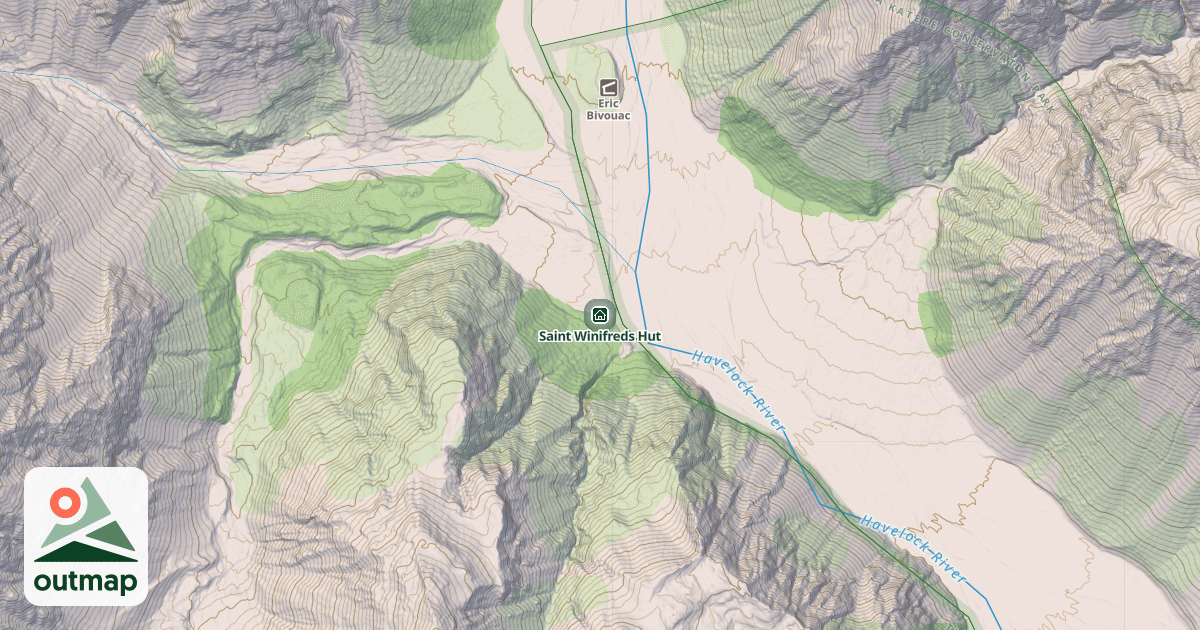 Map of Saint Winifreds Hut