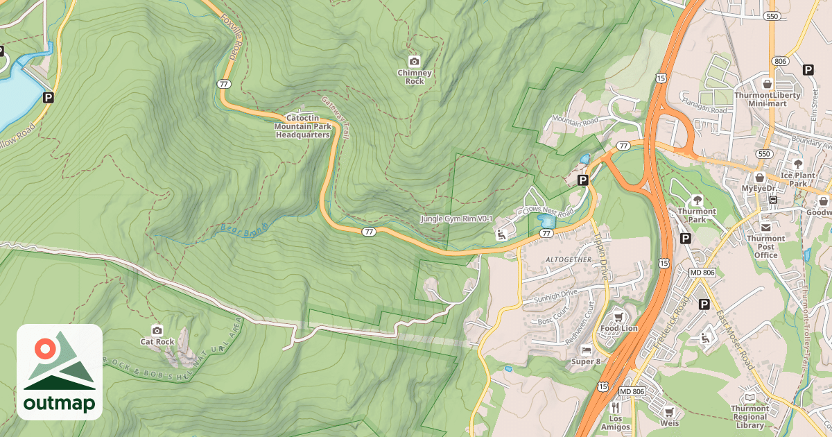 Map of Jungle Gym Rim