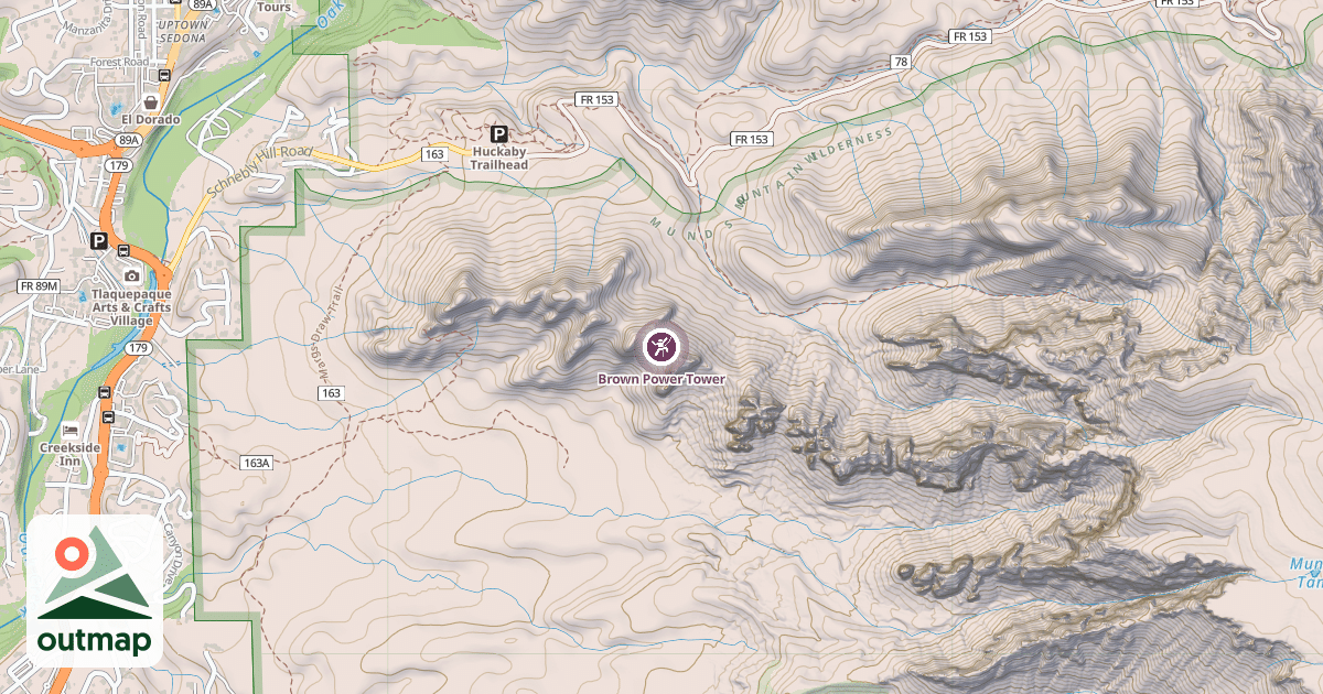 Map of Brown Power Tower