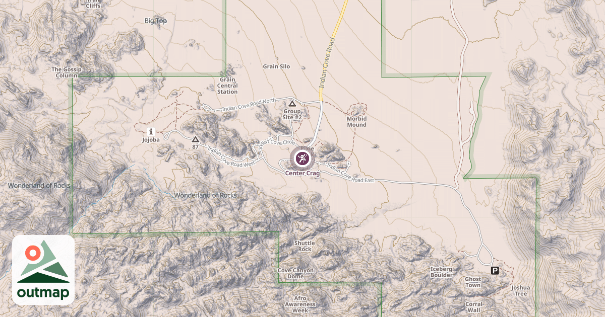 Map of Center Crag