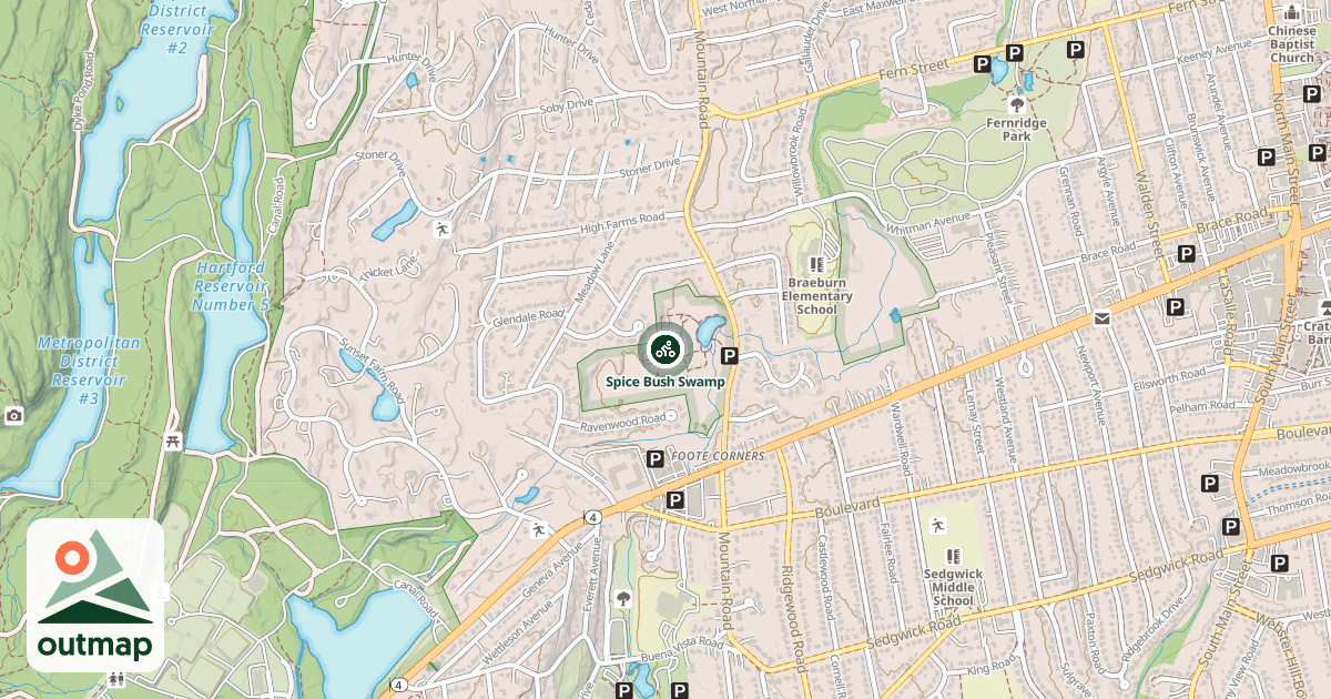 Map of Spice Bush Swamp