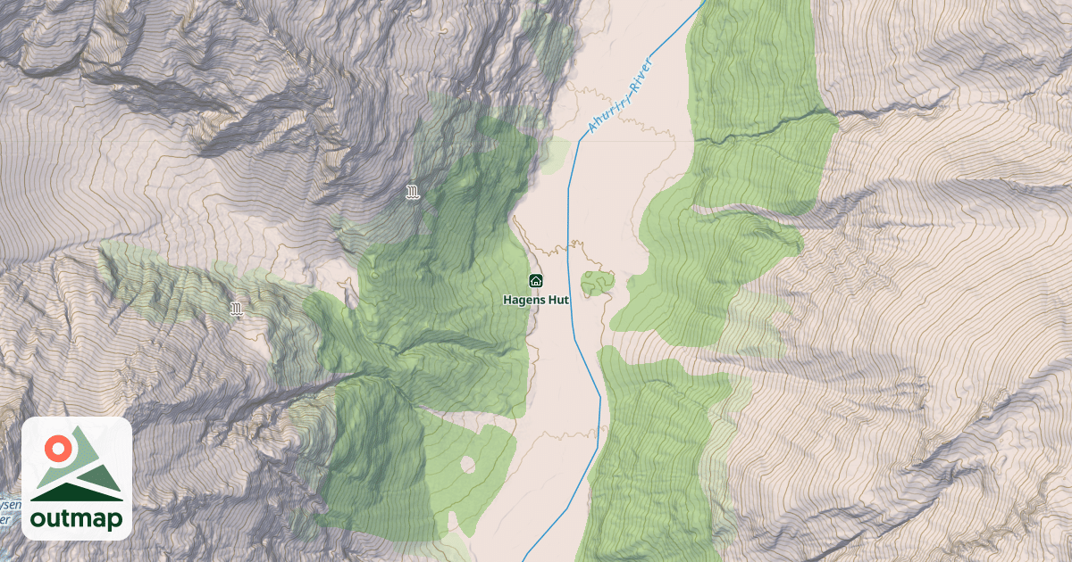 Map of Hagens Hut