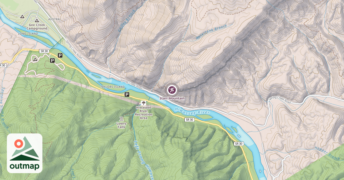Map of Starr Mountain