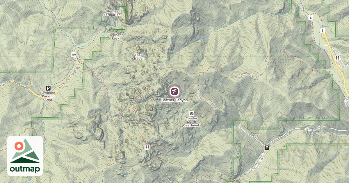 Map of Feather Canyon