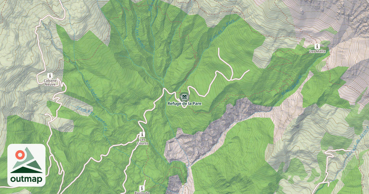 Map of Refuge de la Pare