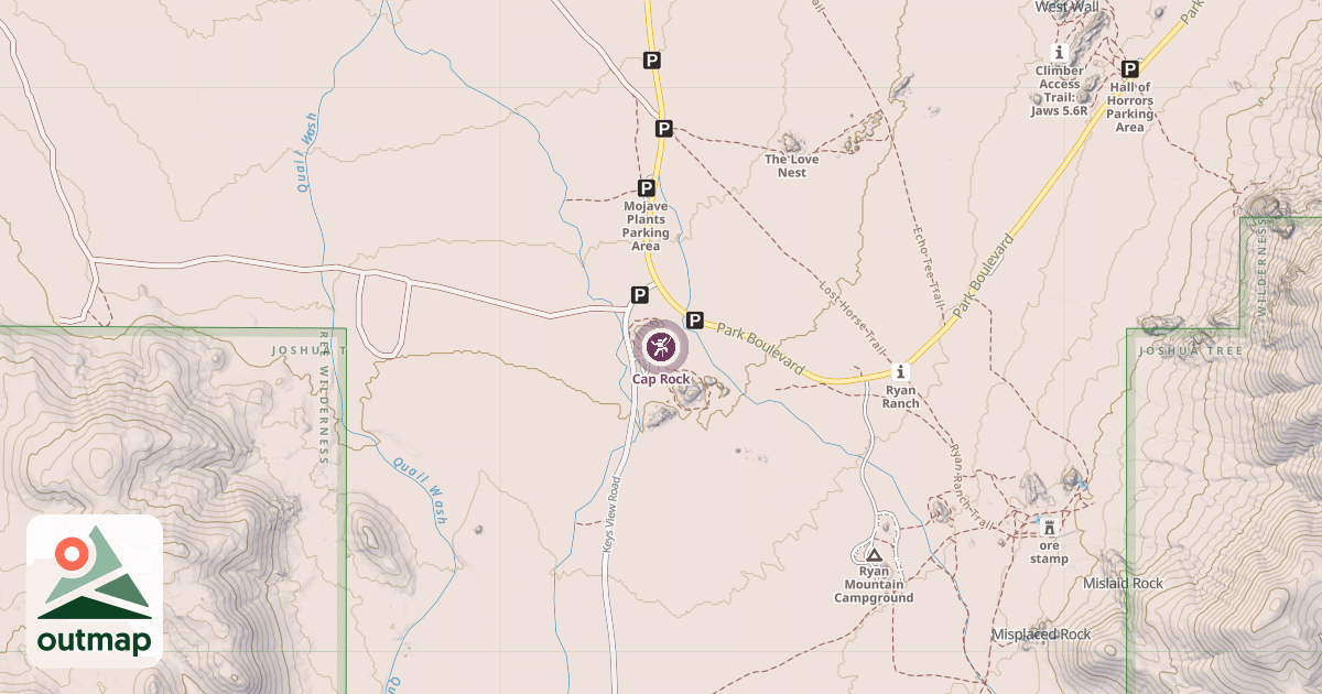 Map of Cap Rock