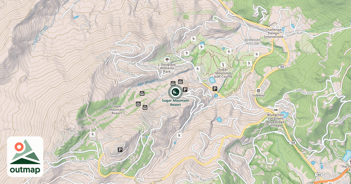 Map of Sugar Mountain Resort