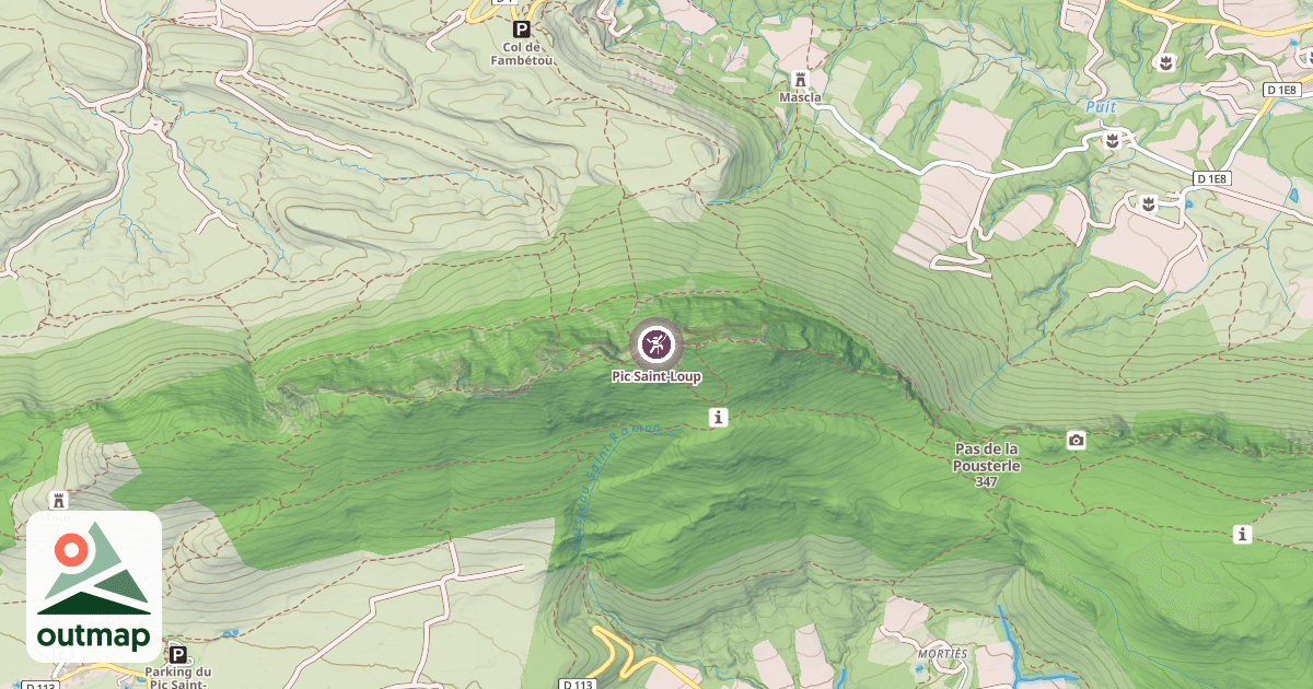Map of Pic Saint-Loup