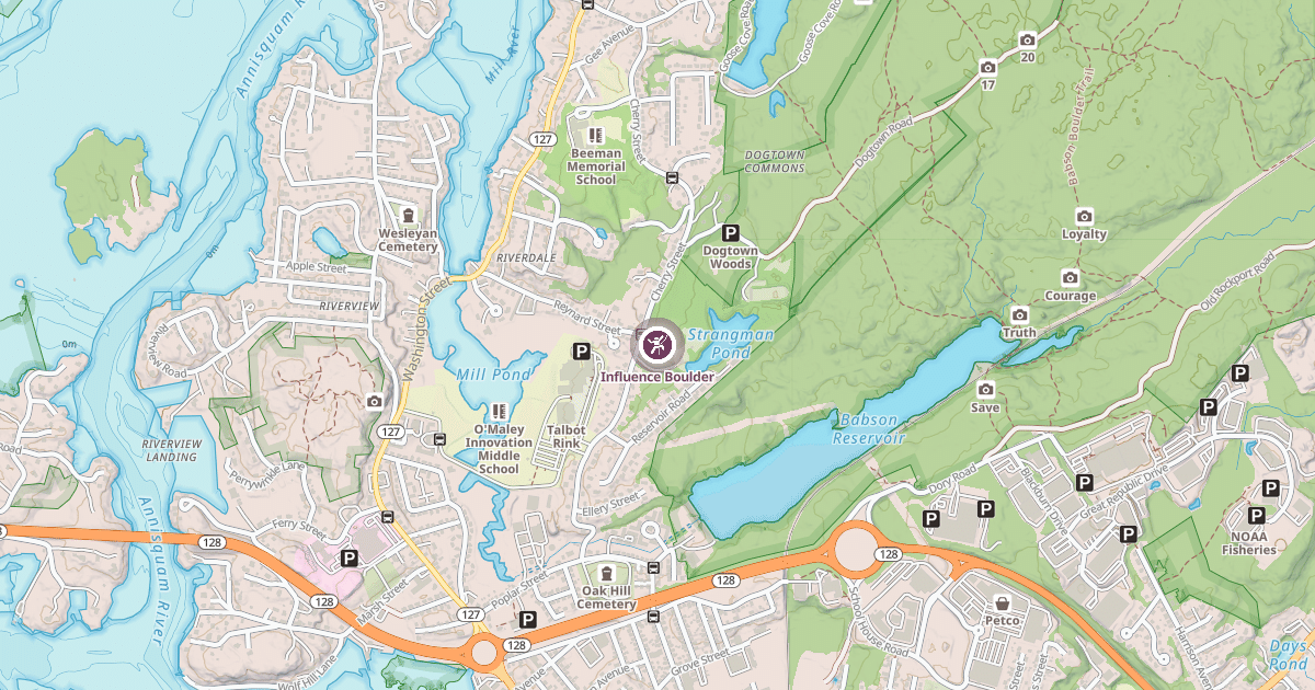 Map preview of Influence Boulder