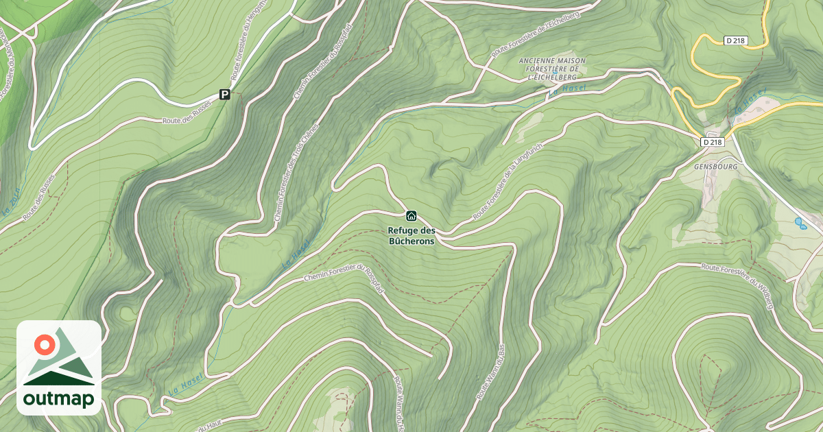 Map of Refuge des Bûcherons