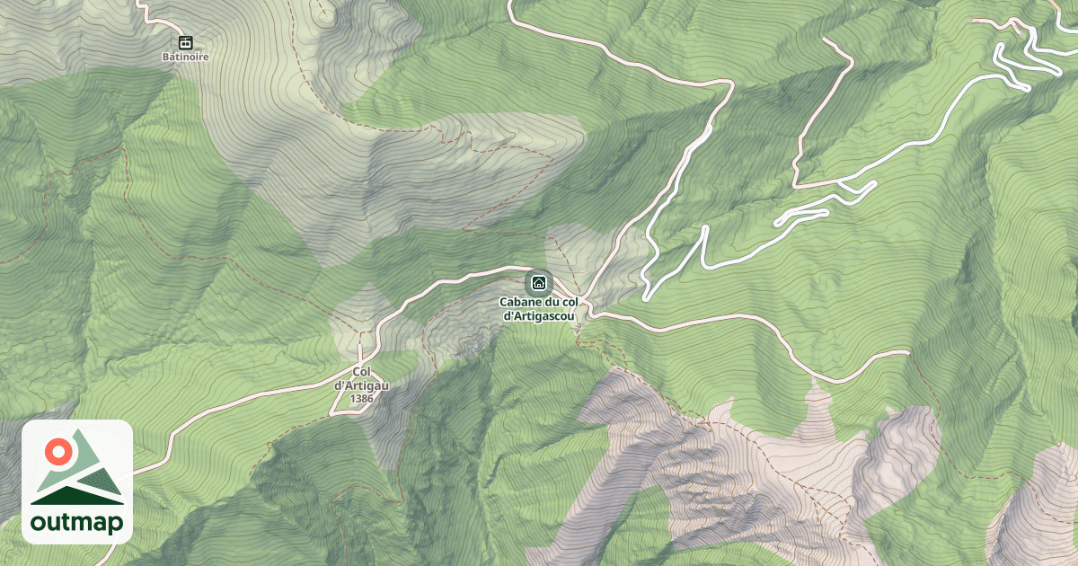 Map of Cabane du col d'Artigascou