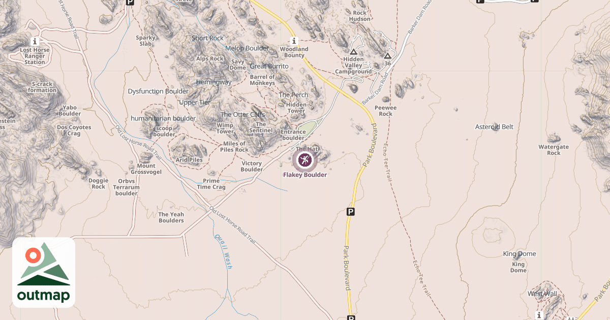 Map of Flakey Boulder