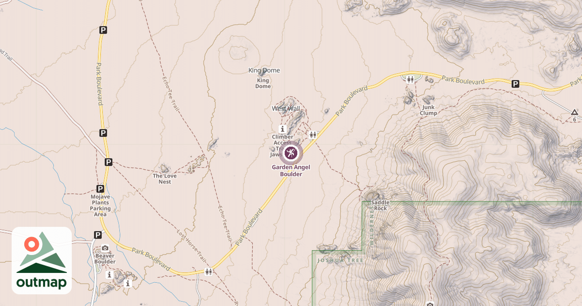 Map of Garden Angel Boulder