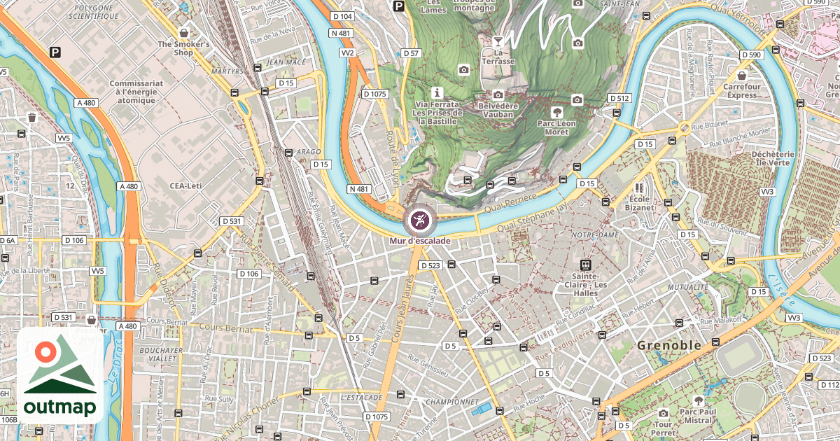 Map of Mur d'escalade