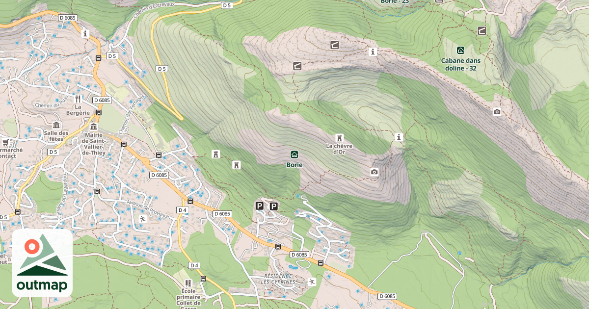 Map of Borie