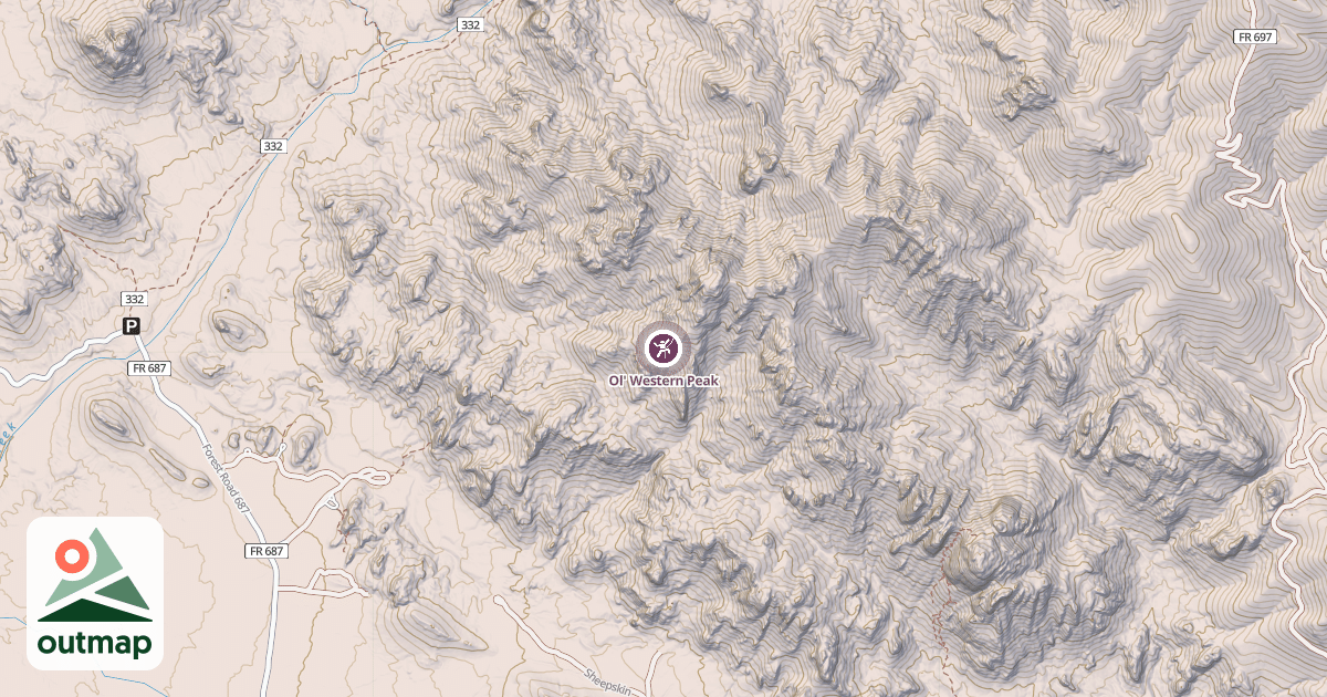 Map of Ol' Western Peak
