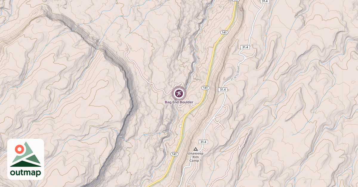 Map of Bag End Boulder