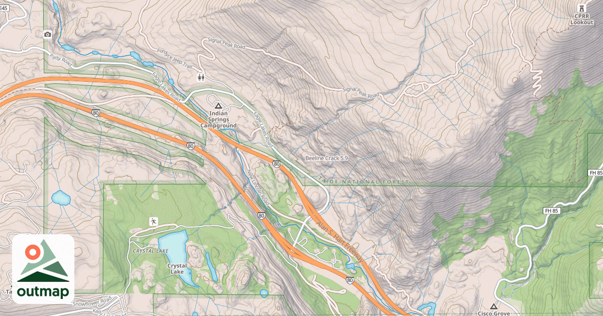 Map of Beeline Crack