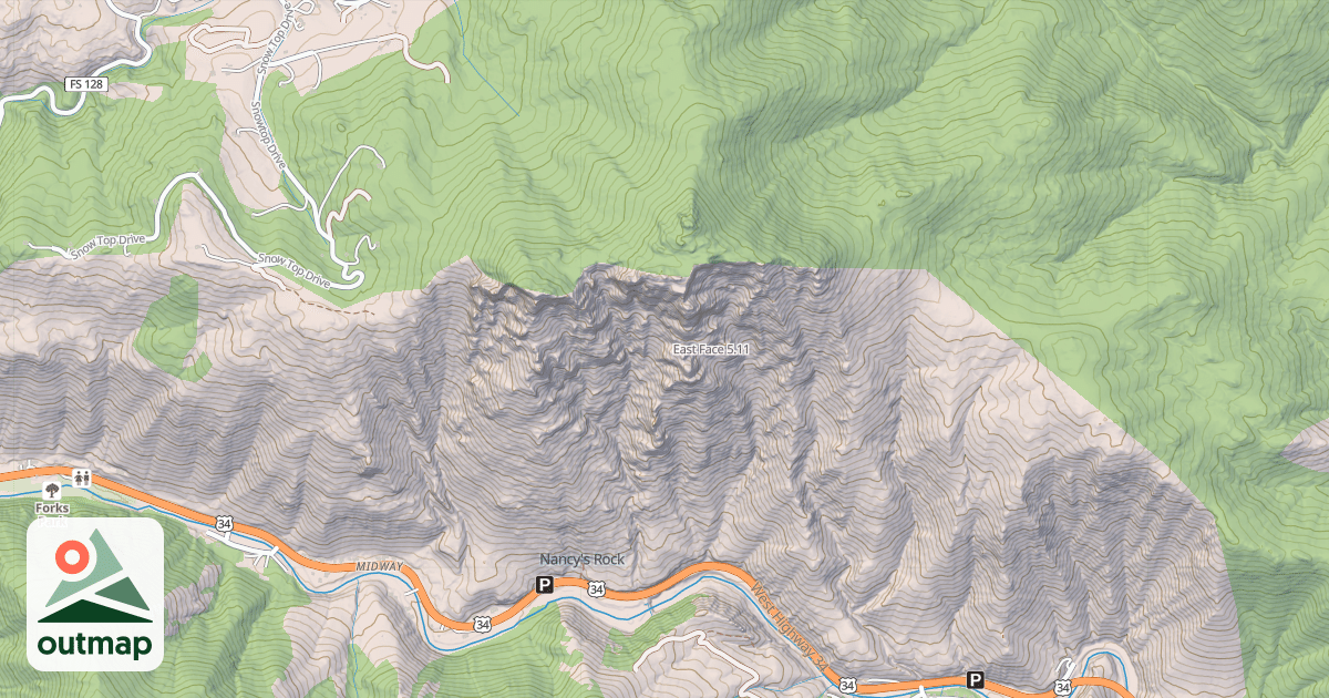 Map of East Face
