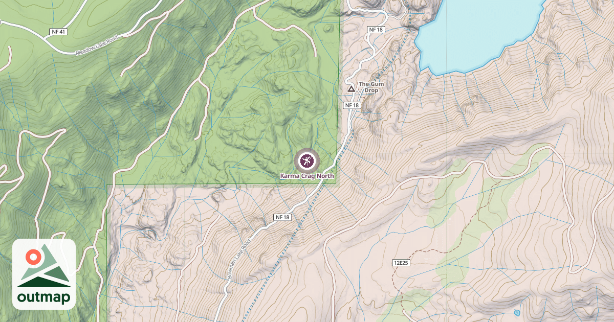 Map of Karma Crag North