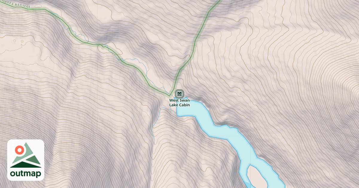 Map of West Swan Lake Cabin