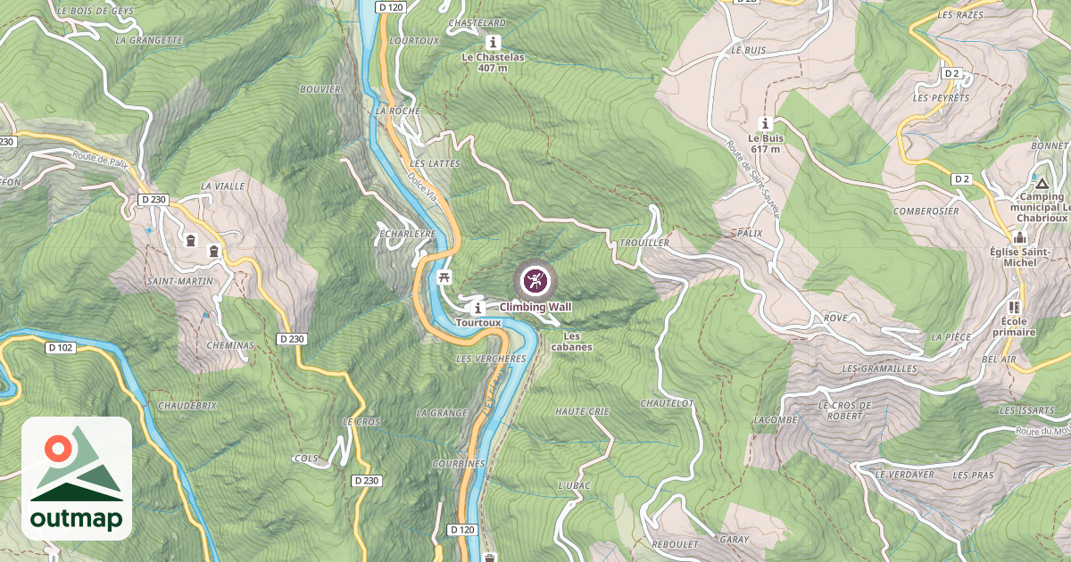 Map of Climbing Wall