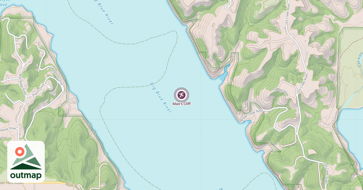 Map of Max's Cliff